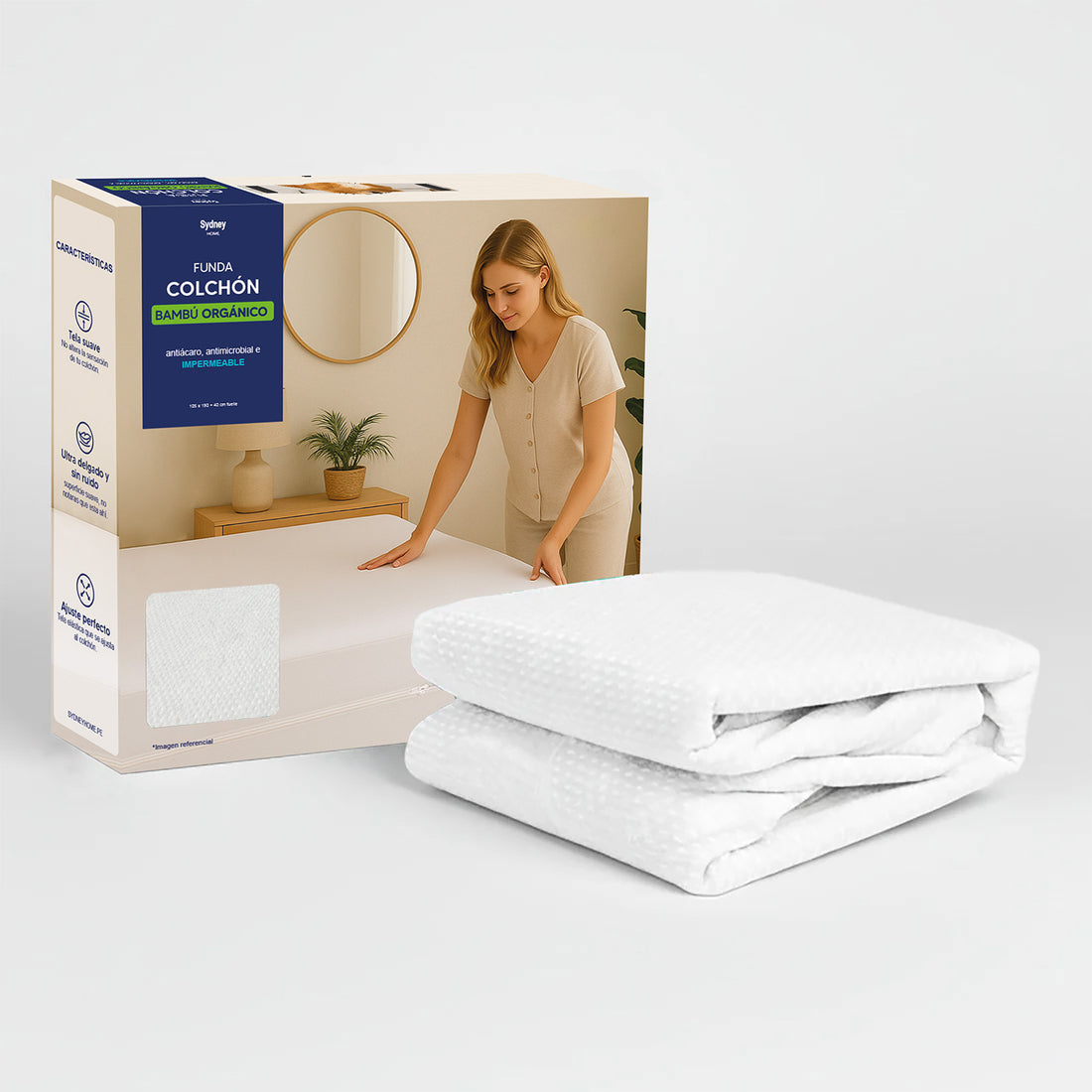 Funda de Colchón Antiácaros Impermeable de Bambú