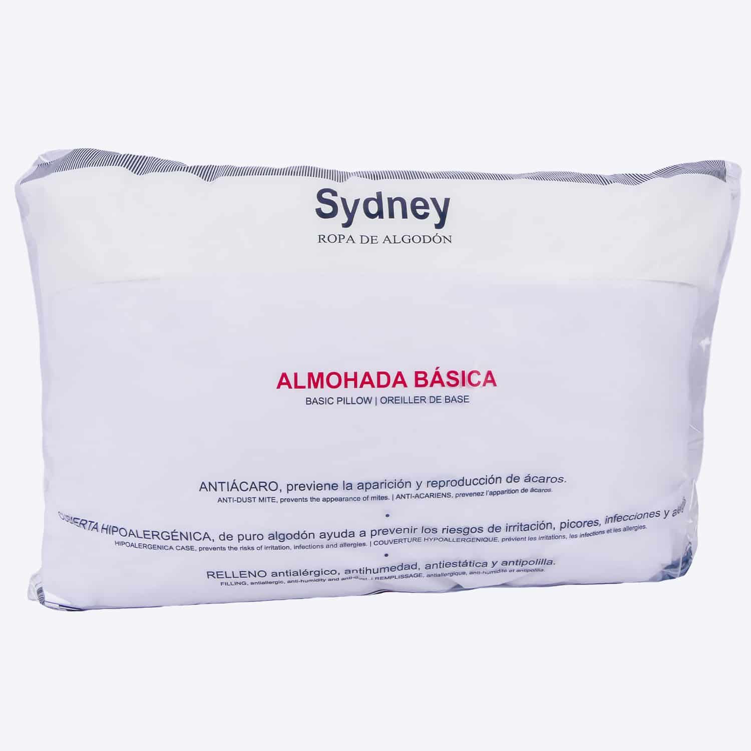 Almohada Básica Microfibra y Antialérgica 48x66