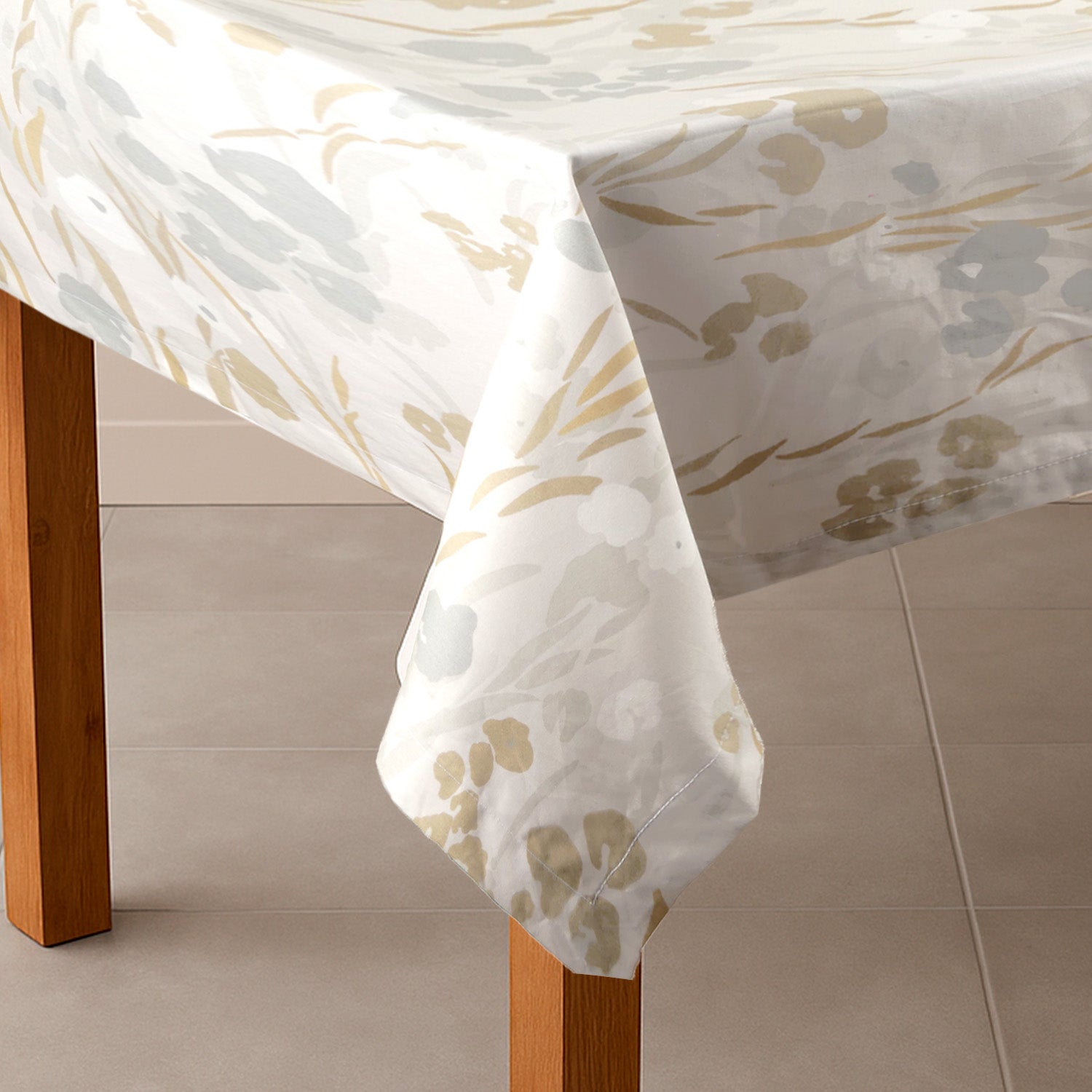 Mantel Diseño Floreado Beige